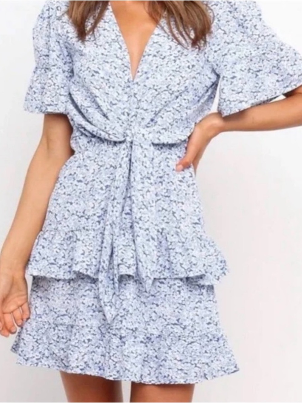 Petal & Pup Floral tie-front dress - size 4 (EUC?